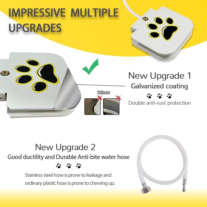 Large dog paw-activated water dispenser for hydration