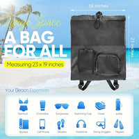 Waterproof Beach & Gym Bag with Drawstring for Outdoor & Pool Use
