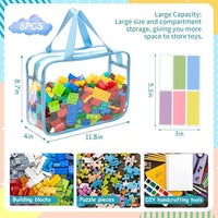 Zipper storage bags for toys and craft items