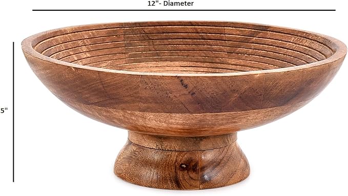 Mango Wood Tabletop Bowl for Fruits and Desserts