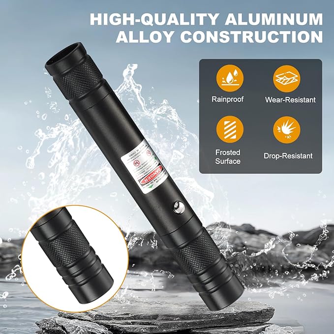 Green laser pointer used for hiking and outdoor activities