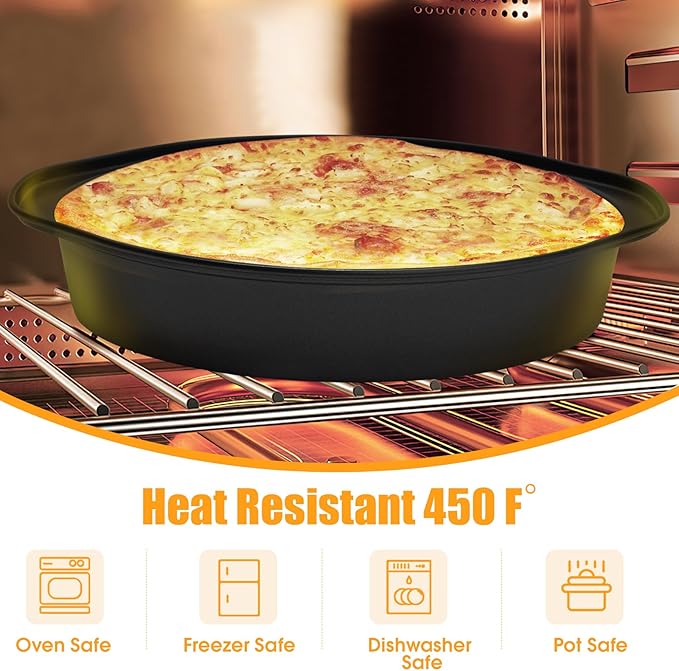 Oven safe round cake pans set