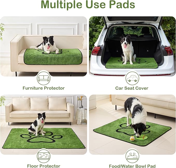 Leakproof puppy pee pads with waterproof backing for floor protection