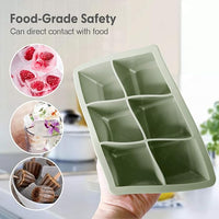 Leakproof Ice Tray for Freezer with Large Cubes