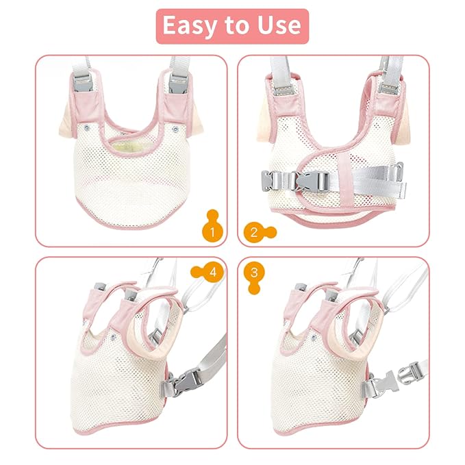 Lightweight toddler walking harness with comfortable breathable design