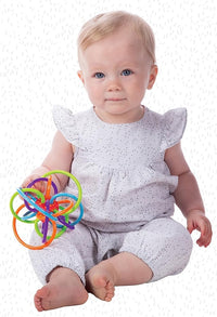 Soft baby teether toy for supervised playtime