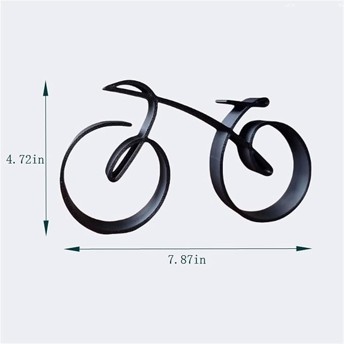 Minimal cycle statue styled on a living room side table with books