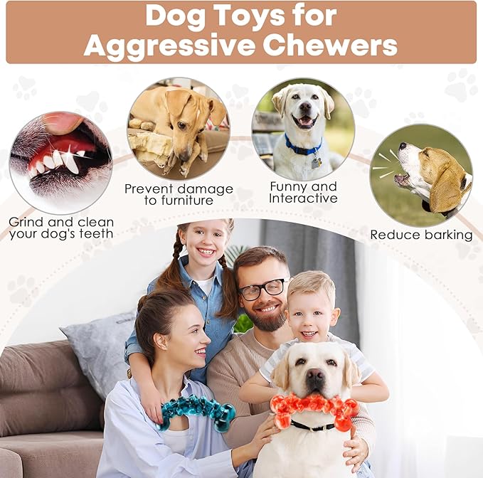 Long lasting dog chew toy set for large dogs strong chewers