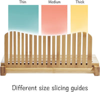 Foldable Bamboo Bread Board with Cutting Guide & Knife