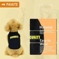 Medium Cotton Dog Shirt Vest in Black, Soft and Lightweight for Small to Medium Dogs"