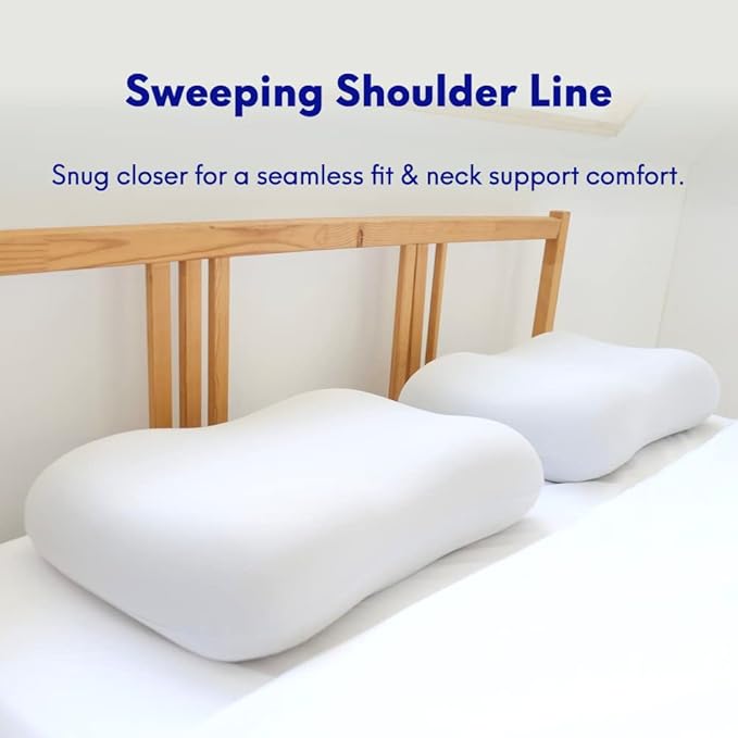 Medium firm contour pillow with shape-retaining foam structure