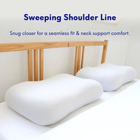 Medium firm contour pillow with shape-retaining foam structure
