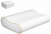 Memory foam contour pillow for queen size bed and daily sleep comfort