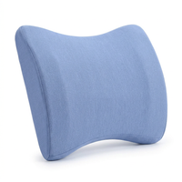 Memory foam lumbar pillow for bed with curved waist support design