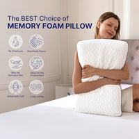 Memory foam pillow suitable for side sleeper comfort