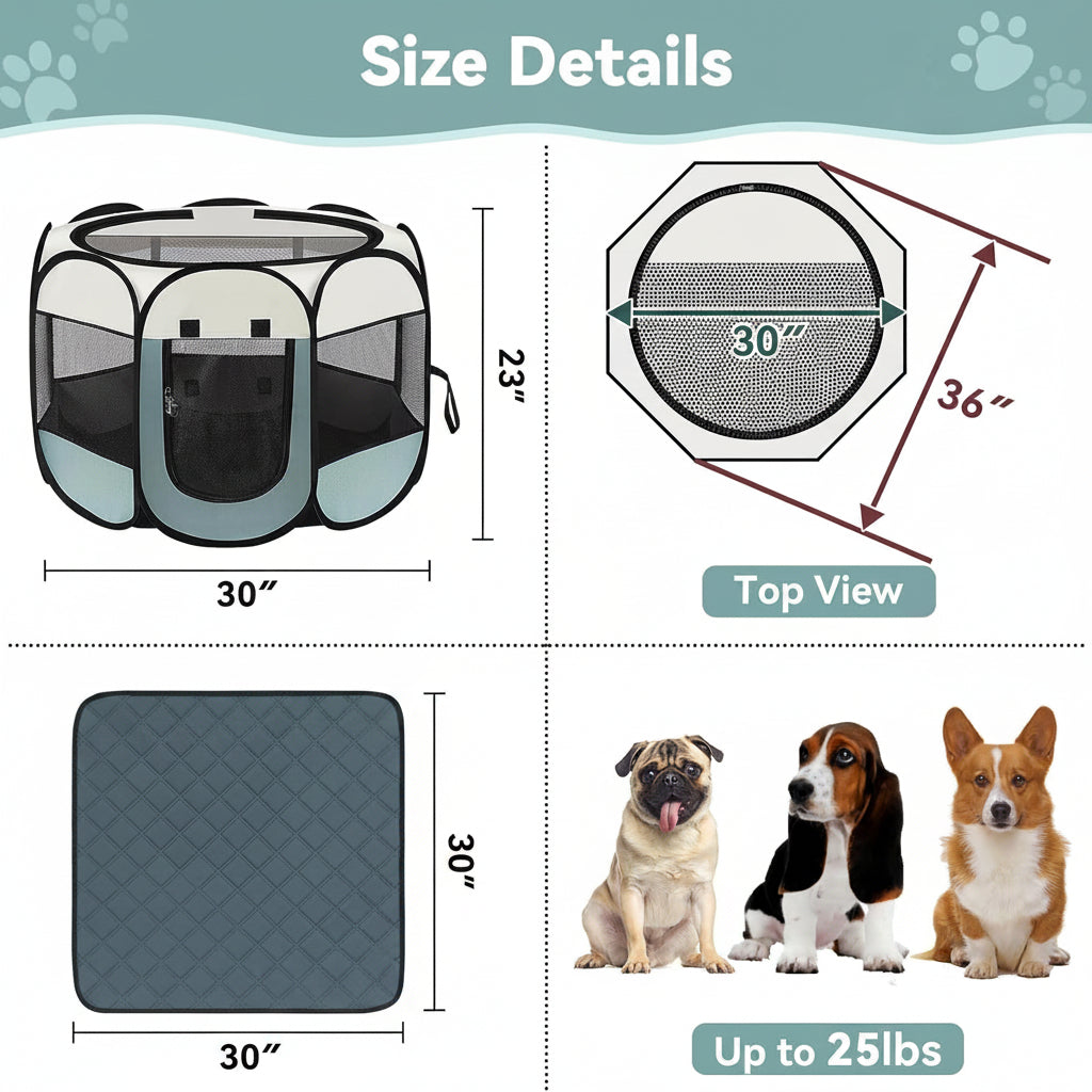 Breathable Mesh Pet Enclosure With Spacious Interior