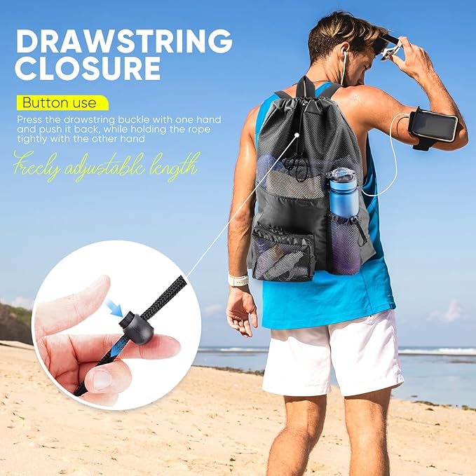 Waterproof Pool and Gym Bag for Men & Women, Large Capacity for Swimming Gear