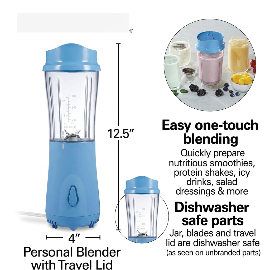 Mini blender for travel office gym and home use
