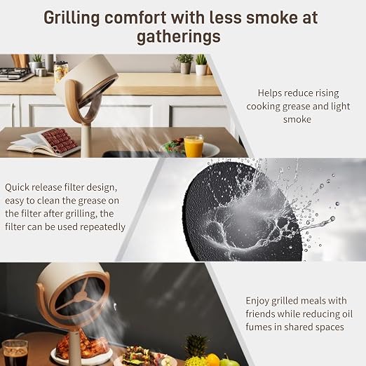 Quiet Rechargeable Air Purifier for Smoke, Pets & Cooking Odors