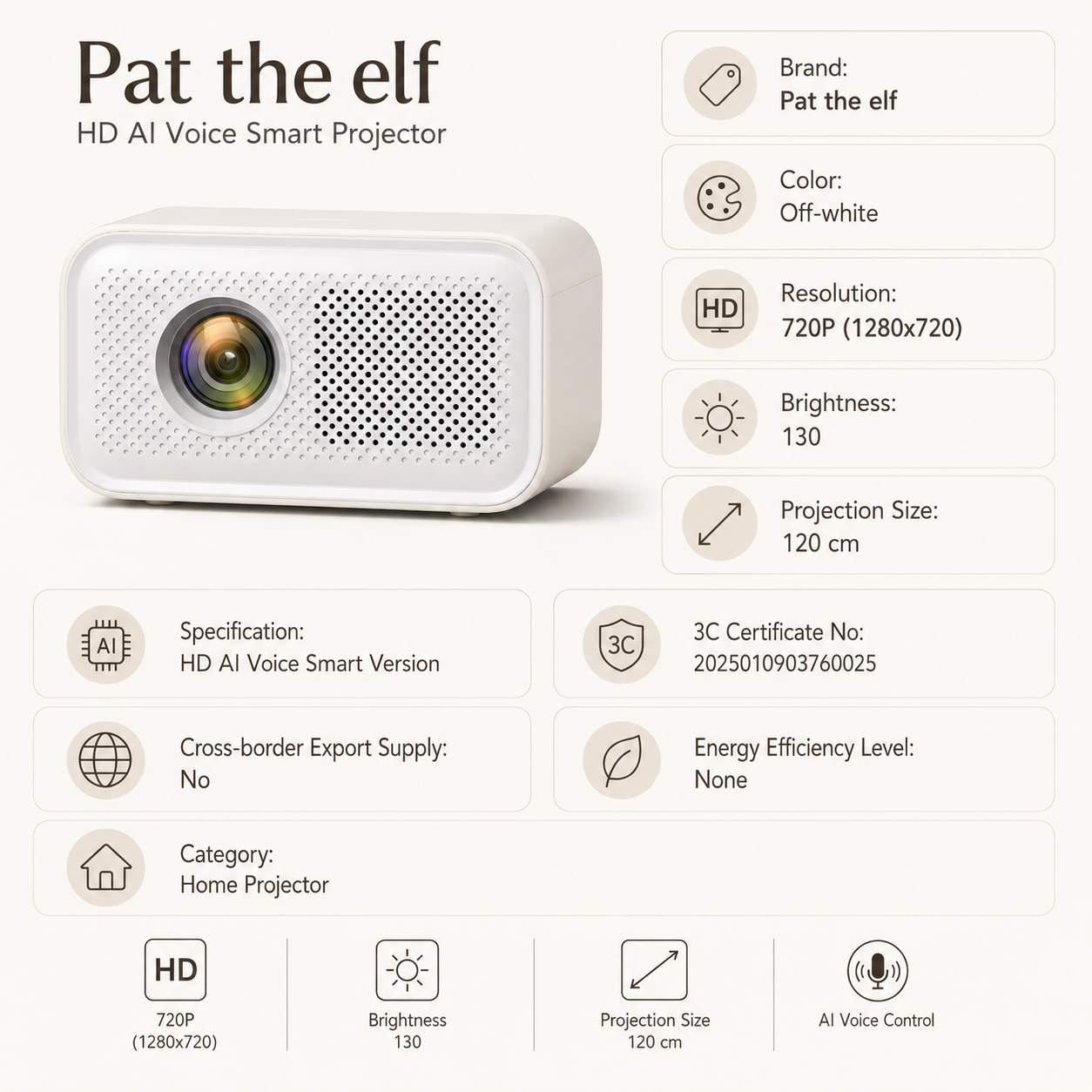 Mobile screen projection mini projector for smartphone mirroring and indoor use