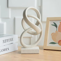 White Knot Statue for Minimalist Interior Décor
