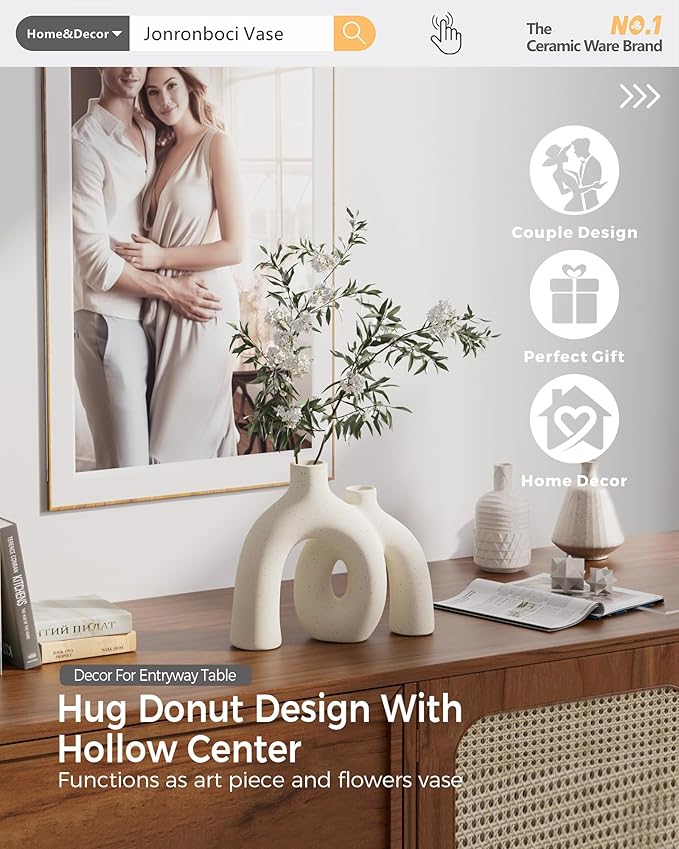 Neutral Nordic Boho Vase Set for Home Styling