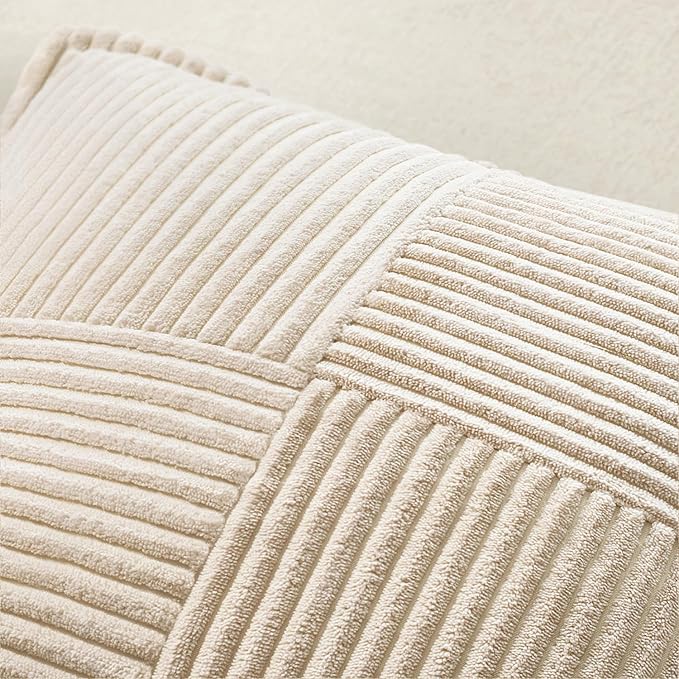 Beige Accent Cushion Covers for Bed