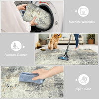 Minimal round rug for indoor home decoration