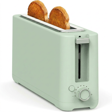 Modern slim long slot toaster for kitchen countertop use