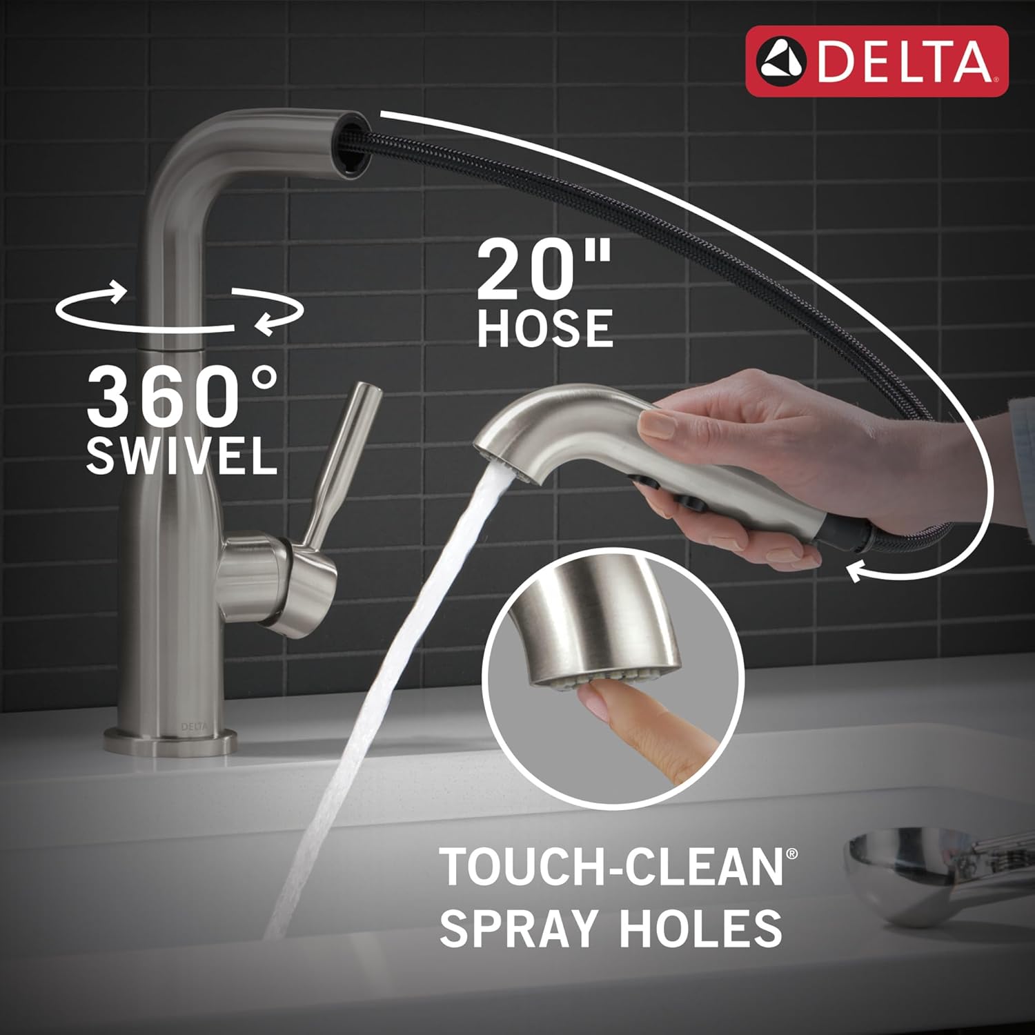 Durable stainless steel faucet for laundry and utility sink