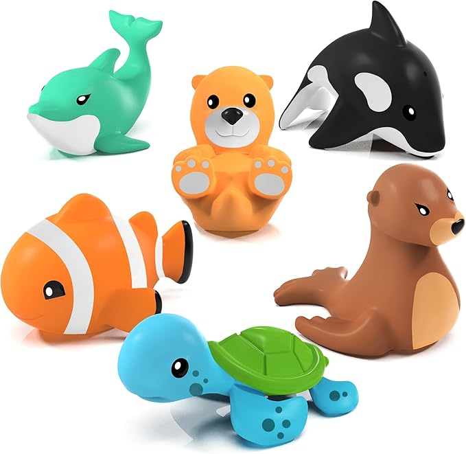 Mold Free Bath Toys 6 Pack Floating Water Toys For Babies
