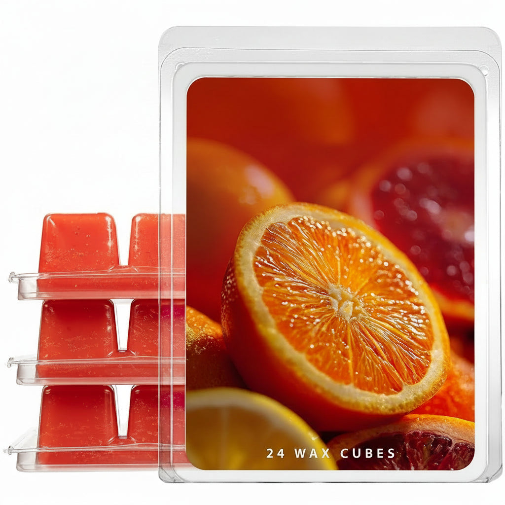 Citrus orange wax melts cubes for home fragrance use