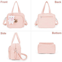 Mom bag crossbody diaper bag, large capacity for baby essentials with adjustable strap.