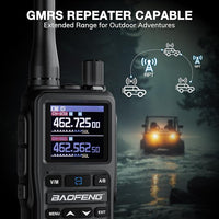 gmrs radio multi band receiver screen display
