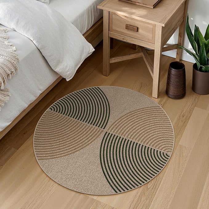 Multi-color circle rug for porch decoration