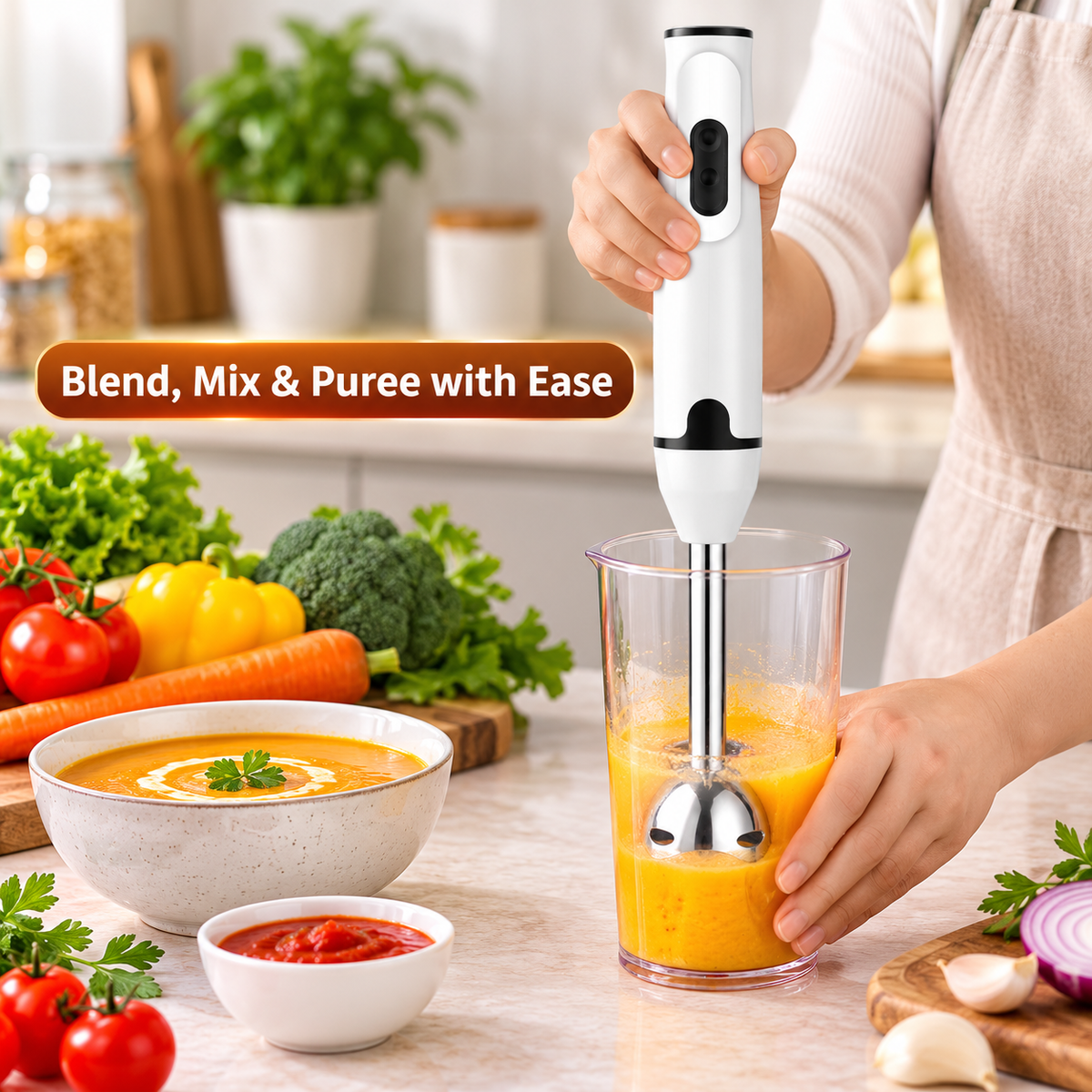 Handheld Electric Food Processor for Mixing, Eggs & Meat