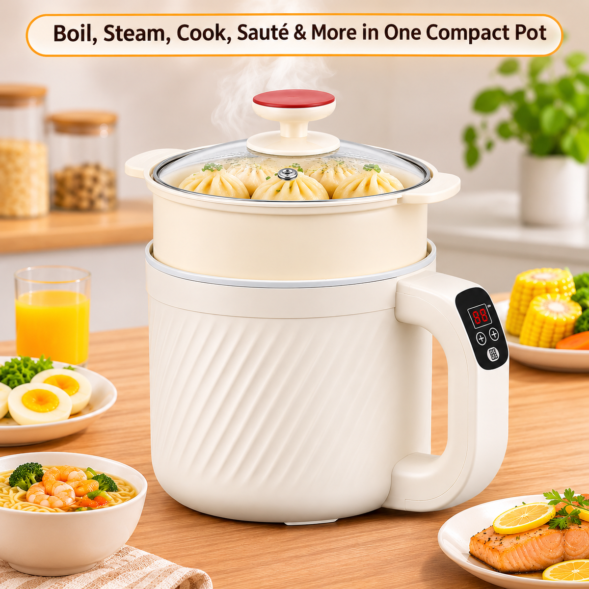 Mini Electric Rice Cooker & Cooking Pot for Everyday Meals