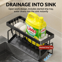 Sink Caddy Organizer with Detergent Holder and Drain Tray