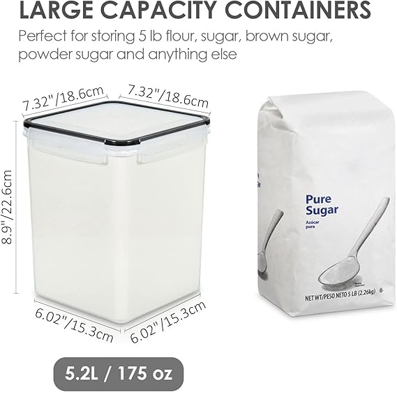 Durable pantry storage jars with locking lids