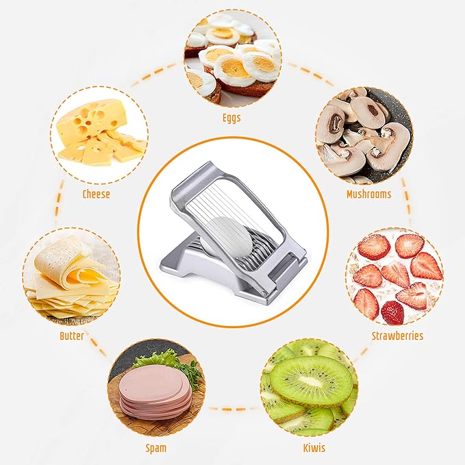 Multi-Use Egg and Fruit Slicer with Steel Wires