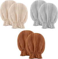 Muslin Baby Mittens for Newborn 100% Cotton No Scratch Soft Gloves