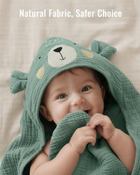 Muslin baby towel set for daily bath routine