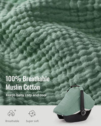 Muslin cotton stroller cover for baby travel use
