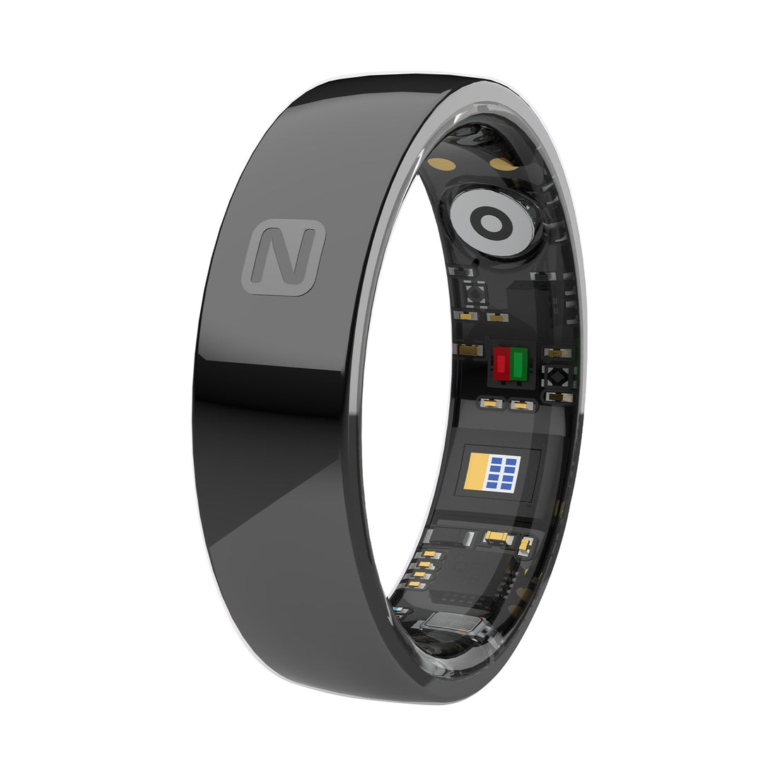 NFC smart health ring with heart rate monitoring sleep tracking and waterproof design