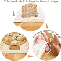Natural cotton burlap table mats designed for everyday dining, kitchen decor, and table setting