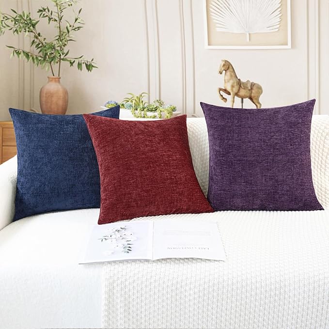Cozy decorative cushion covers on couch