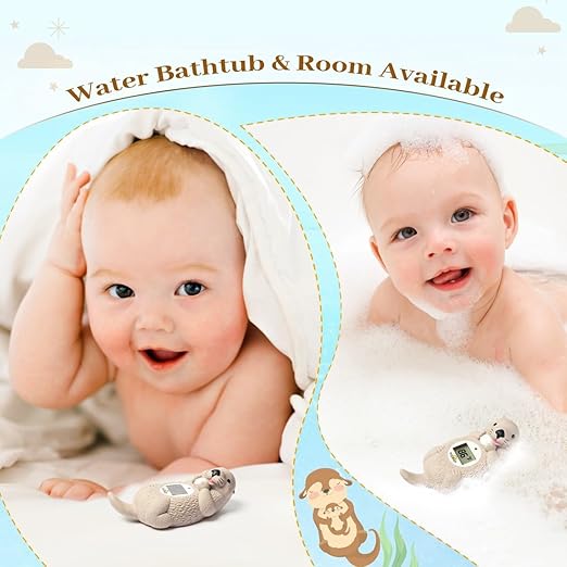 Baby bath thermometer used for newborn bath safety
