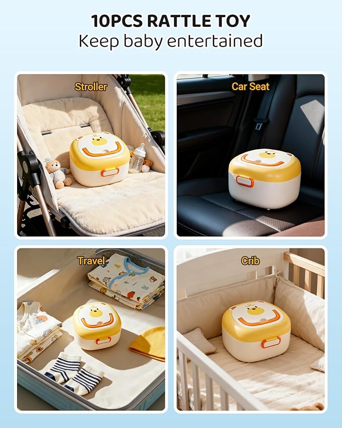 Newborn and infant toy set 10-piece rattles and teethers