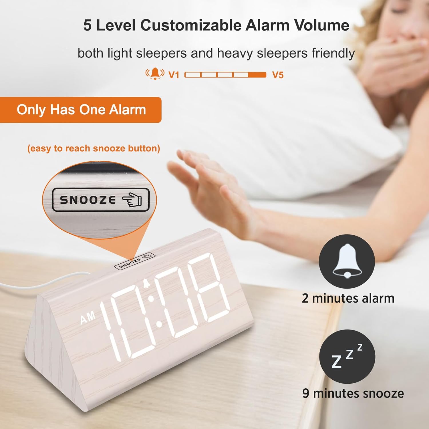 Nightstand LED Clock