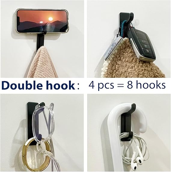 No Drill Bathroom Wall Hooks